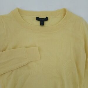 J.Crew Tippi Sweater 100% Merino Wool Yellow Crewneck Pullover E1277 sz. XXXS